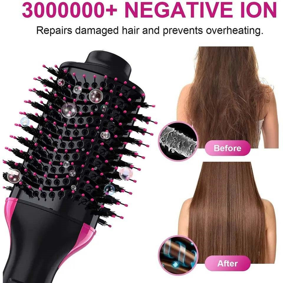1000W Hair Dryer Brush Hot Air Brush Styler Electric Ion Blow Dryer Brush