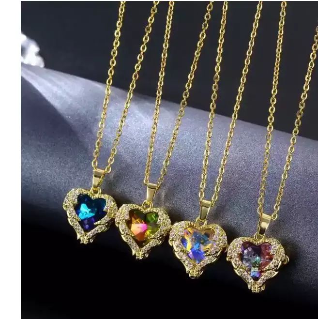 Heart Necklace Assorted Colors
