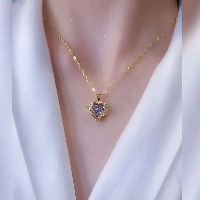 Heart Necklace Assorted Colors