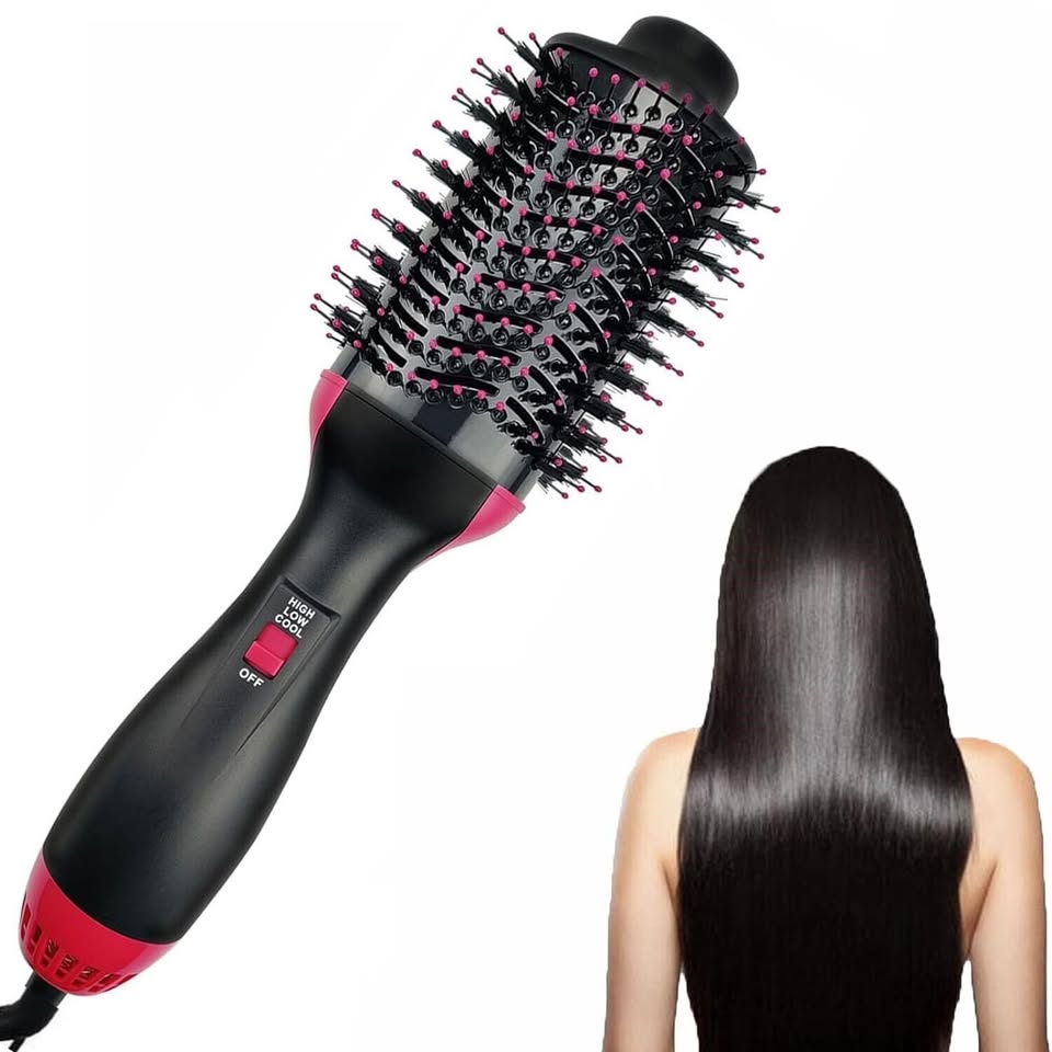 1000W Hair Dryer Brush Hot Air Brush Styler Electric Ion Blow Dryer Brush