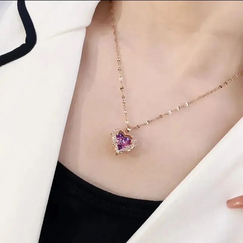 Heart Necklace Assorted Colors