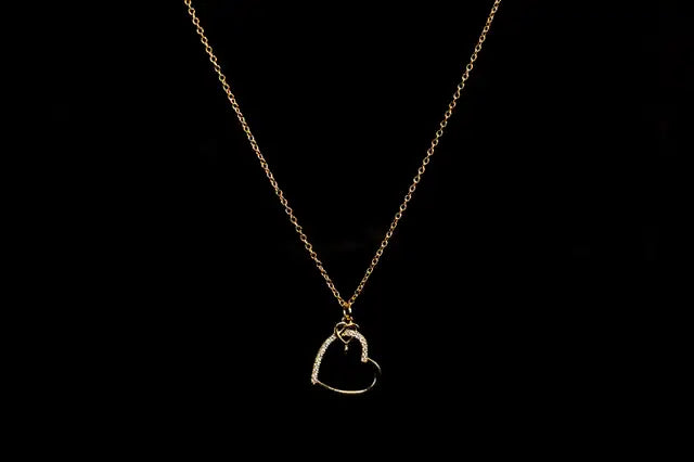 Hollow Double Heart Necklace