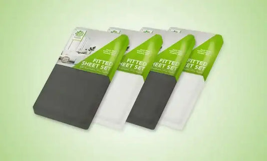 COTTON QURE BED SHEET FOR LESS - WHITE /GREY