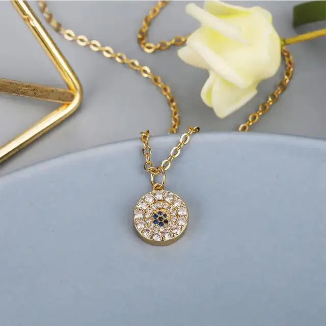 Round Shape Cubic Zircon Necklaces & Pendants