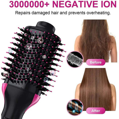 1000W Hair Dryer Brush Hot Air Brush Styler Electric Ion Blow Dryer Brush