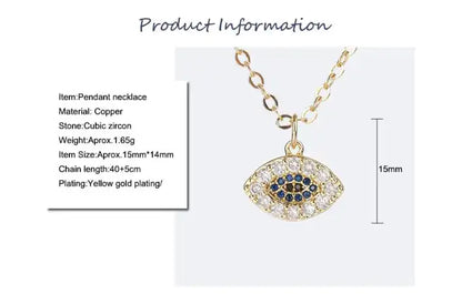 Zircon Eye pendant Necklace