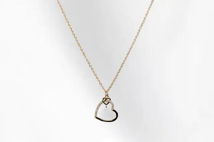 Hollow Double Heart Necklace