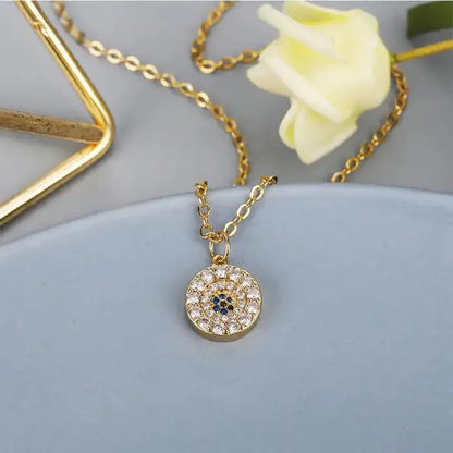 Round Shape Cubic Zircon Necklaces & Pendants